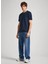 Bisiklet Yaka Nakışlı Lacivert Erkek T-Shirt PM509206 594 Connor 1