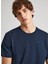 Bisiklet Yaka Nakışlı Lacivert Erkek T-Shirt PM509206 594 Connor 3