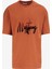 Bisiklet Yaka Baskılı Kiremit Erkek T-Shirt M4WM-TST-1578 1