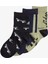 Haki Unisex Çocuk Paketli Çorap Iw1127-Y Bl 3Pp 1