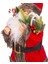 Yılbaşı Noel Baba Hediye Çuvallı Yılbaşı Dekorlu Kırmızı 60 Cm. 4