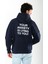 Anxiety Oversize Fit Hoodie Erkek - Lacivert 1