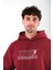 New York Mental Health Club Oversize Fit Hoodie Erkek - Bordo 1