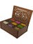 Ahşap Ceviz Renk Çay Kutusu 9 Bölmeli Kapaklı Bitki Çayı Saklama Kabı ( Çaylar Dahil) Tea Box 4