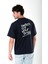 Switch Off Oversize Fit T-Shirt Erkek - Lacivert 3