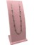 Yerli Üretim Süet Kumaş Pembe Renk Ayaklı 17/8,5 cm Kolye Sergileme Dekoru 1