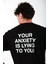Anxiety Oversize Fit T-Shirt Erkek - Siyah 1