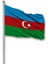 Azerbaycan Ülke Bayrağı 1. Kalite Raşel Kumaş 70x105 Cm 1