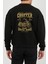Chopper Motor Baskılı Siyah Kadın Erkek Pamuklu Sweatshirt Cu123 1