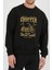 Chopper Motor Baskılı Siyah Kadın Erkek Pamuklu Sweatshirt Cu122 1