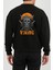 Viking Odin Baskılı Siyah Kadın Erkek Pamuklu Sweatshirt Cu129 1