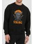 Viking Odin Baskılı Siyah Kadın Erkek Pamuklu Sweatshirt Cu128 1