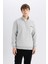 Defacto Erkek Sweat D2165AX/GR93 Grey Melange 5