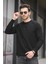 Boccel Brooklyn Baskılı Çizgili Otoban Kumaş Slim Fit Likralı Erkek Sweatshirt 1