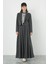 Crop Blazer Ceket Antrasit 2