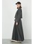 Crop Blazer Ceket Antrasit 3