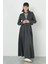 Crop Blazer Ceket Antrasit 5