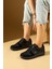 Bağcıklı Ortopedik Kaymaz Kırılmaz Taban Konforlu Kadın Sneakers 001-2100-SSIYAH 1