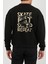 Kaykay Baskılı Siyah Kadın Erkek Pamuklu Sweatshirt Cu114 1