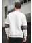 Estd Üç Iplik Şardonlu Kol Nakışlı Önü Baskılı Bisiklet Yaka Erkek Sweatshirt 4