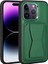 Apple iPhone 14 Pro Max Kılıf Kartlıklı Standlı ​pu Deri Zore Memo Kapak-Koyu Yeşil 1