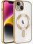 Apple iPhone 13 Kılıf Kamera Korumalı Magsafe Wireless Şarj Özellikli Zore Demre Kapak-Gold 1