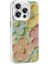 Apple iPhone 15 Pro Max Kılıf Çiçek Desenli Parlak Taşlı Sert Silikon Zore Garden Kapak-Colorful 5