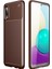 Galaxy A02 Kılıf Zore Negro Silikon Kapak-Kahverengi 1