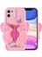 Apple iPhone 11 Kılıf Kamera Korumalı Figür Tasarımlı Zore Kapya Kapak-Pembe Açık 1