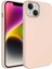 Apple iPhone 14 Plus Kılıf Sıvı Teknolojili Silinebilir Sert Zore Kivi Kapak-Pembe Açık 1