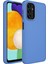 Galaxy A04 Kılıf Metal Çerçeve ve Buton Tasarımlı Silikon Zore Luna Kapak-Lavendery Gray 1