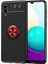 Galaxy A02 Kılıf Zore Ravel Silikon Kapak-Siyah-Kırmızı 1