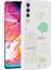 Galaxy A70 Kılıf Kabartma Figürlü Parlak Zore Toys Silikon Kapak-Beyaz 1