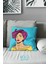 Çift Tarafı Baskılı Retro Woman Desenli Tekli Süet Kırlent Kılıfı 3