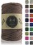 Pamuk Makrome Ipi 2mm Cotton Zincir Makrome Çanta Ipi Supla Ipi Koton Ip 250 Gram Kahve 1