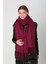 Püsküllü Buklet Atkı Şal 40X210 cm 1257 Bordo 4