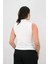 Kadın Büyük Beden Drape Detaylı Dik Yaka Bluz 1851-25 5