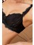 4320 Kadın Dantelli Dolgusuz Balenli Sütyen Tanga Takım-Siyah 2