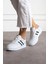 Siyah Beyaz Unisex Sneaker Spor Ayakkabı 3