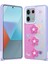 Xiaomi Redmi Note 13 Pro 5g Kılıf Parlayan Sıvılı Simli Kabartma Figürlü Zore Cevze Kapak-Mor Papatya 1