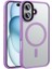 Apple iPhone 16 Plus Kılıf Mat Arka Yüzey Wireless Şarj Özellikli Zore Flet Magsafe Kapak-Pembe 1