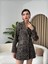Tasarım Leopar Ceket Elbise 2
