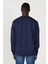 Erkek Lacivert Standart Fit Normal Kesim Bisiklet Yaka 3 Iplik Pamuklu Sweatshirt 7