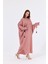 Manşetli Ip Püsküllü Viskon Çizgili Kimono | KMN35613 3