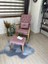 Trend Naturel-Pembe Kapitoneli Puflu Sallanan Sandalye 5