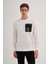 Erkek 3 Iplik Sweatshirt 5016 Ekru 3
