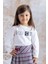 Kız Çocuk Sim Baskılı Kolu Büzgülü T-Shirt - Siyah 1