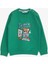 Erkek Çocuk Sweatshirt Ressam Ayıcık Baskılı 1-4 Yaş, Yeşil 1