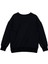 Kız Çocuk Çicek Aksesuarlı Sweatshirt - Siyah 4