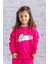 Kız Çocuk Sim Baskılı Basic Sweatshirt - Fusya 3